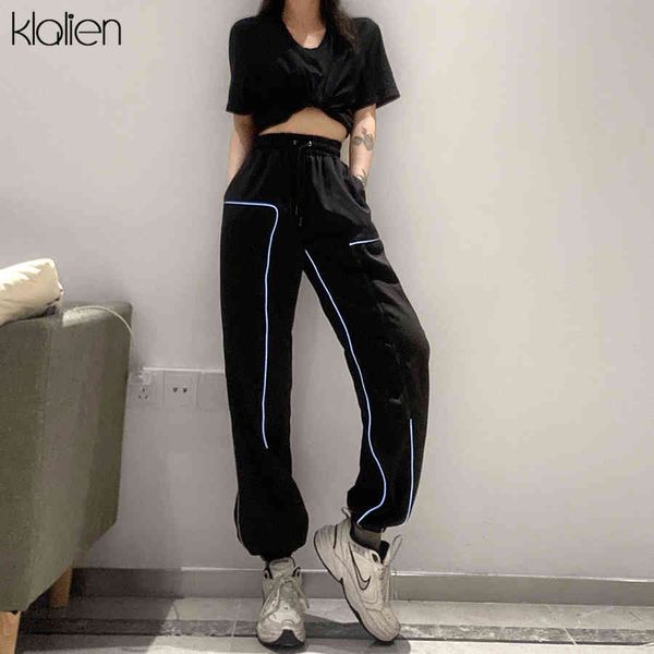pants fashion casual sport street women trousers high waist drawstring reflective loose solid cotton black female pant, Black;white
pants fashion casual sport street women trousers high waist drawstring reflective loose solid cotton black female pant, Black;white