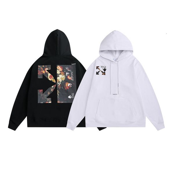 high-quality autumn and winter new off style wild chrysanthemum oil painting half arrow men's women's same casual hoodie, Black
high-quality autumn and winter new off style wild chrysanthemum oil painting half arrow men's women's same casual hoodie, Black