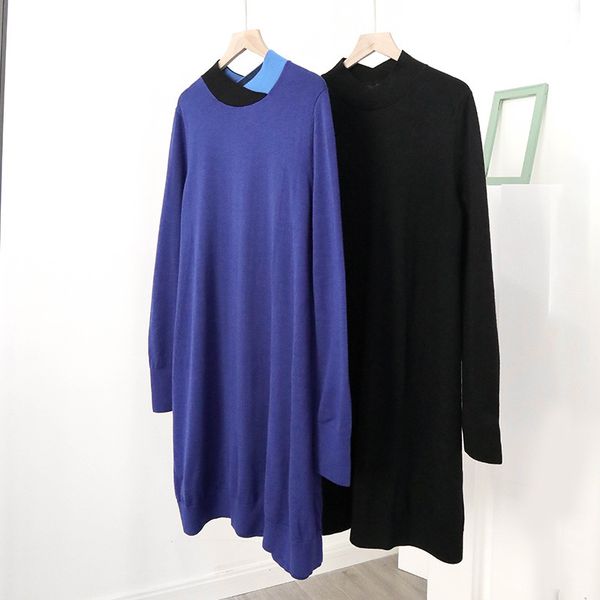 dress early autumn women knit mini wool blend o-neck loose female knitted straight long sleeve simple dress, Black;gray
dress early autumn women knit mini wool blend o-neck loose female knitted straight long sleeve simple dress, Black;gray