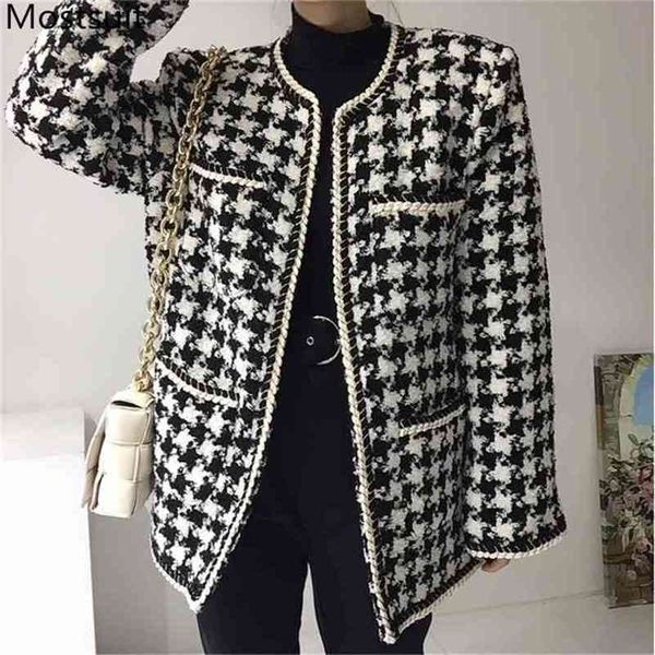 korean vintage houndstooth tweed coat jacekt women o-neck belted pockets elegant ladies fashion femme 210513, Black;brown
korean vintage houndstooth tweed coat jacekt women o-neck belted pockets elegant ladies fashion femme 210513, Black;brown