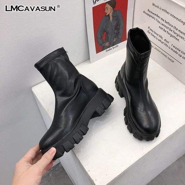 boots platform chunky heel thick sole round toe pure color shallow mouth slip on fashionable versatile cool ladies, Black
boots platform chunky heel thick sole round toe pure color shallow mouth slip on fashionable versatile cool ladies, Black