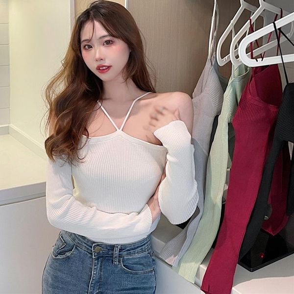 women's t-shirt autumn vintage off shoulder knitted crop for women long sleeve pullover sweaters femme chandails white black
women's t-shirt autumn vintage off shoulder knitted crop for women long sleeve pullover sweaters femme chandails white black