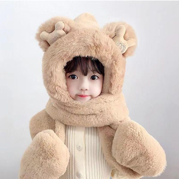 caps & hats children's scarf winter hat wool warmth thick plush bib gloves three-piece women's hood, Yellow
caps & hats children's scarf winter hat wool warmth thick plush bib gloves three-piece women's hood, Yellow