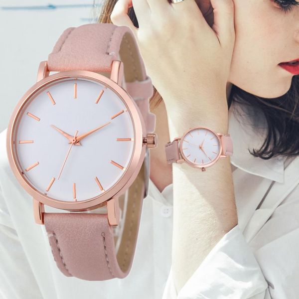 wristwatches 2021 simple women watches pink ladies faux leather quartz female wristwatch no logo wholsale price gifts, Slivery;brown
wristwatches 2021 simple women watches pink ladies faux leather quartz female wristwatch no logo wholsale price gifts, Slivery;brown