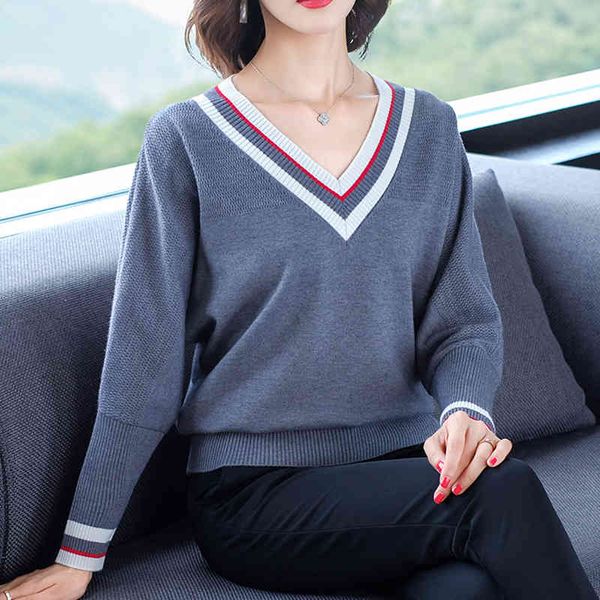 women's sweaters shintimes striped batwing sleeve long knitted v-neck high elastic fall winter fashion pullovers bc9y, White;black
women's sweaters shintimes striped batwing sleeve long knitted v-neck high elastic fall winter fashion pullovers bc9y, White;black
