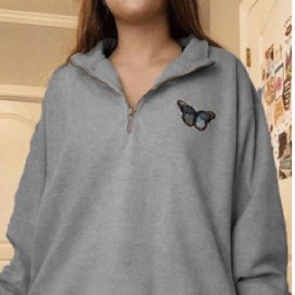 women's hoodies & sweatshirts gray zipper butterfly print winter warm sweatshirt womens oversized streetwear women long sleeve, Black
women's hoodies & sweatshirts gray zipper butterfly print winter warm sweatshirt womens oversized streetwear women long sleeve, Black