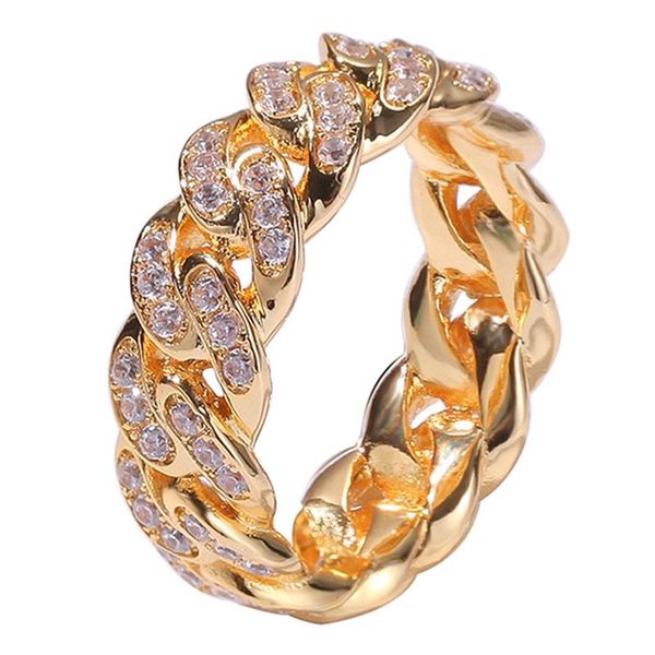 cluster rings punk zircon ring cuban link chain exaggerated street artist for women men bling male female gold color hip hop, Golden;silver
cluster rings punk zircon ring cuban link chain exaggerated street artist for women men bling male female gold color hip hop, Golden;silver