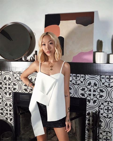 ael irregular white shoulder straps women tank fashion backless sleeveless ladies clothing
ael irregular white shoulder straps women tank fashion backless sleeveless ladies clothing