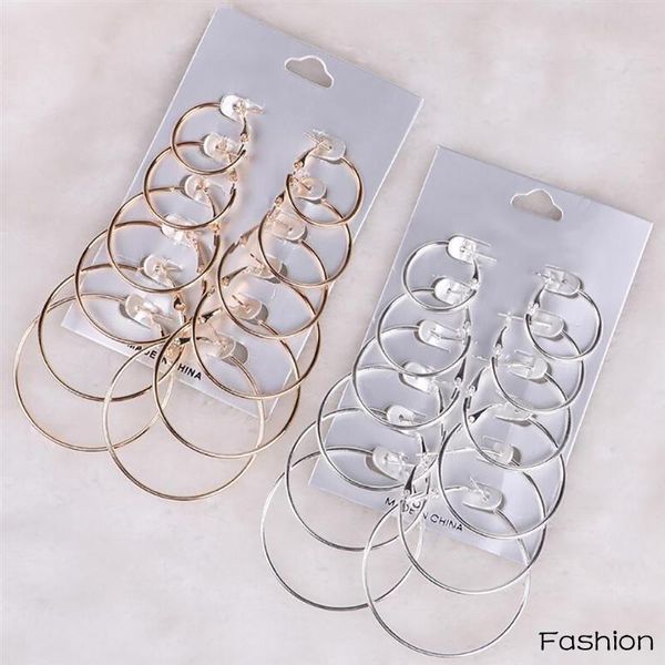 hoop & huggie 6 pairs set oversized huge earrings for women exaggerated smooth big circle earring elegant party gift high quality, Golden;silver
hoop & huggie 6 pairs set oversized huge earrings for women exaggerated smooth big circle earring elegant party gift high quality, Golden;silver