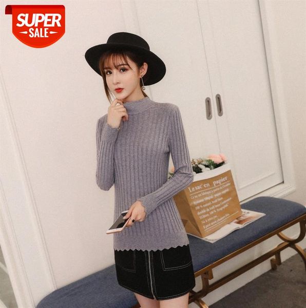 never off the shelf knit sweater korean style long-sleeved women's pullover slim-fit base casual #g70n, Black;gray
never off the shelf knit sweater korean style long-sleeved women's pullover slim-fit base casual #g70n, Black;gray