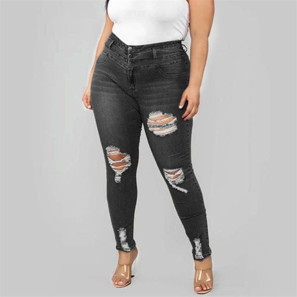 women high waist casual jeans washed distressed ripped skinny jeans plus size denim pants ladies hole pencil pants 2021, Blue
women high waist casual jeans washed distressed ripped skinny jeans plus size denim pants ladies hole pencil pants 2021, Blue
