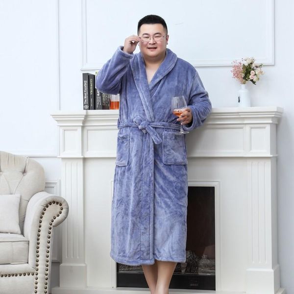 men's sleepwear 125 kg fat men plus size warm flannel bathrobe winter coral fleece robe night women dressing gown lovers robes, Black;brown
men's sleepwear 125 kg fat men plus size warm flannel bathrobe winter coral fleece robe night women dressing gown lovers robes, Black;brown