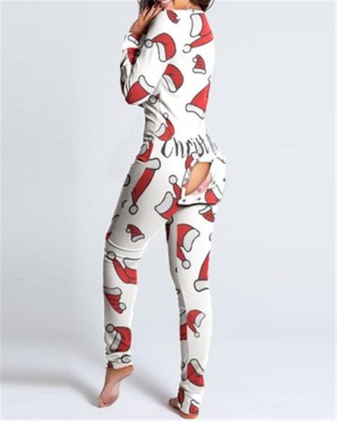 womens christmas pattern home rompers fashion trend long sleeve button flip siamese pajamas designer winter female casual skinny jumpsuits, Black;white
womens christmas pattern home rompers fashion trend long sleeve button flip siamese pajamas designer winter female casual skinny jumpsuits, Black;white