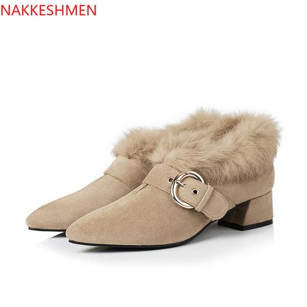 nakkeshmen-2021 fluffy shoes women's chunky heel pointed suede autumn and winter wear british dress, Black
nakkeshmen-2021 fluffy shoes women's chunky heel pointed suede autumn and winter wear british dress, Black