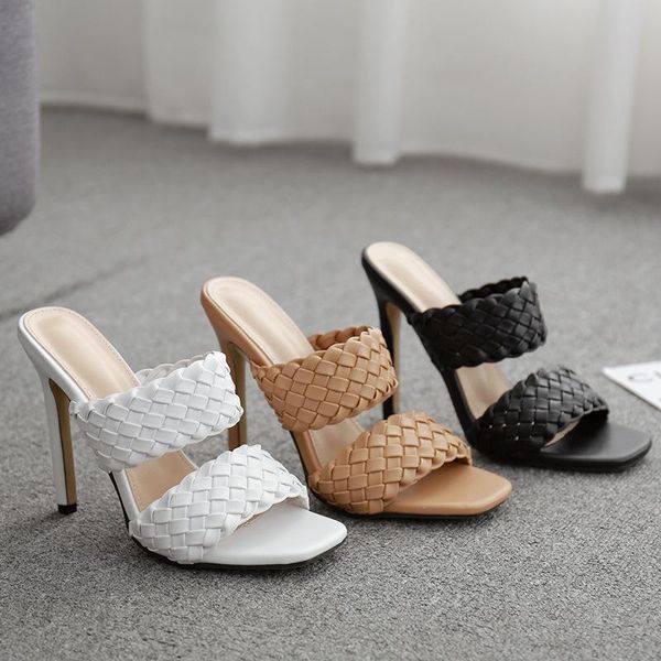 dress shoes 35-42 over size weaving ultra high heels slippers women peep toe t-stage sandalias mujer pu woven double band sandals 2021, Black
dress shoes 35-42 over size weaving ultra high heels slippers women peep toe t-stage sandalias mujer pu woven double band sandals 2021, Black
