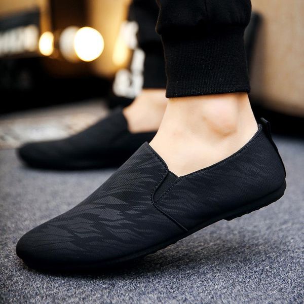 dress shoes stylish breathable men's korean version of the british peas casual lazy sports man, Black
dress shoes stylish breathable men's korean version of the british peas casual lazy sports man, Black