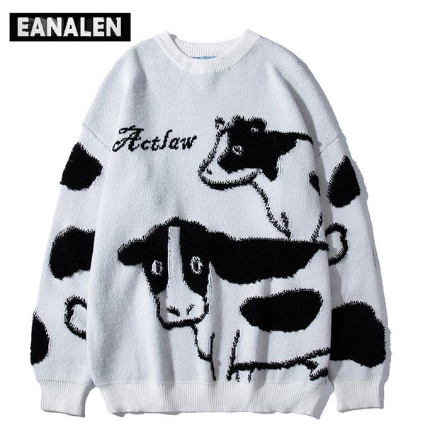 harajuku vintage cow men oversized winter fashion street trend anime knitted pullover women jumper ugly sweater, Black
harajuku vintage cow men oversized winter fashion street trend anime knitted pullover women jumper ugly sweater, Black
