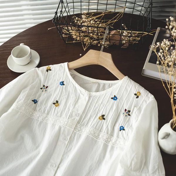 women's blouses & shirts female's summer 2021 embroidered sweet short sleeve shirt female, White
women's blouses & shirts female's summer 2021 embroidered sweet short sleeve shirt female, White