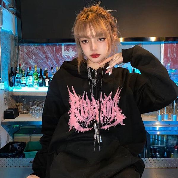 women's hoodies & sweatshirts harajuku gothic thorn letter girl anime y2k women goth hoody kawaii streetwear hooded female oversized h, Black
women's hoodies & sweatshirts harajuku gothic thorn letter girl anime y2k women goth hoody kawaii streetwear hooded female oversized h, Black