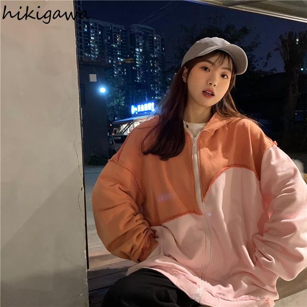 women's jackets hikigawa hooded cardigan sweater women 2021 autumn korean contrast color patchwork loose student jacket long-sleeve coa, Black;brown
women's jackets hikigawa hooded cardigan sweater women 2021 autumn korean contrast color patchwork loose student jacket long-sleeve coa, Black;brown