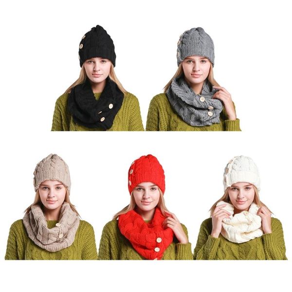 hats, scarves & gloves sets women winter 2pcs cable knit buttons cuffed beanie hat infinity circle scarf set 85wb, Blue;gray
hats, scarves & gloves sets women winter 2pcs cable knit buttons cuffed beanie hat infinity circle scarf set 85wb, Blue;gray
