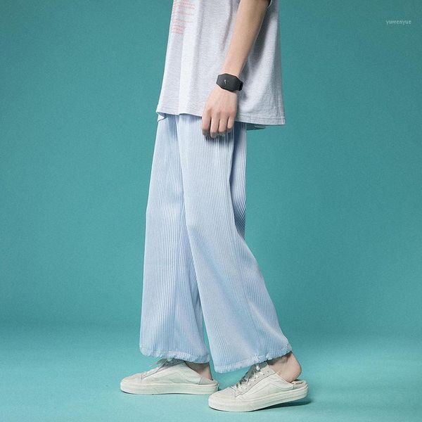 men's pants summer pleated fashion black blue white casual men streetwear loose straight wide leg mens m-3xl
men's pants summer pleated fashion black blue white casual men streetwear loose straight wide leg mens m-3xl