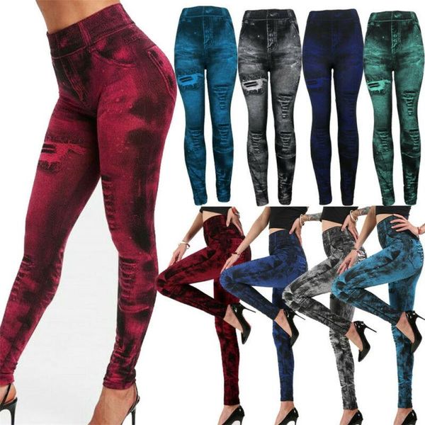 women's leggings women high waist slim denim look jeans jeggings stretchy pants trousers clothes, Black
women's leggings women high waist slim denim look jeans jeggings stretchy pants trousers clothes, Black