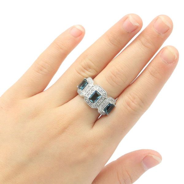 cluster rings 23x13mm romantic created london blue z white cz gift for sister jewelry making silver, Golden;silver
cluster rings 23x13mm romantic created london blue z white cz gift for sister jewelry making silver, Golden;silver