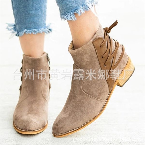 414243 size cross-border large size autumn and winter new womens ankle boots foreign trade suede casual martin boots womens shoes, Black
414243 size cross-border large size autumn and winter new womens ankle boots foreign trade suede casual martin boots womens shoes, Black