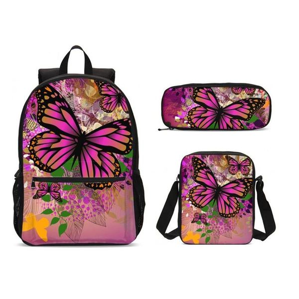 backpack 3pcs/set portfolio school bags for girls boys fashion butterfly 3d printing backpacks teenager children bookbag mochila escolar
backpack 3pcs/set portfolio school bags for girls boys fashion butterfly 3d printing backpacks teenager children bookbag mochila escolar