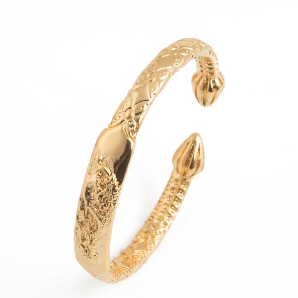 dragon cuff bracelets 24k gold african real men jewelry accessories opening embossing bangles, White
dragon cuff bracelets 24k gold african real men jewelry accessories opening embossing bangles, White