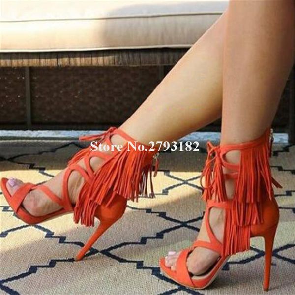 dress shoes fashion women open toe stiletto heel tassels gladiator sandals lace-up fringes high, Black
dress shoes fashion women open toe stiletto heel tassels gladiator sandals lace-up fringes high, Black