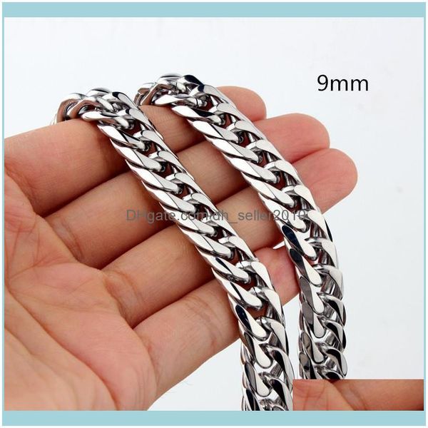 necklaces pendants jewelry9mm 7-40inch hip hop 316l stainless steel jewelry for men curb cuban link chain necklace & bracelet aessory motorc, Silver
necklaces pendants jewelry9mm 7-40inch hip hop 316l stainless steel jewelry for men curb cuban link chain necklace & bracelet aessory motorc, Silver