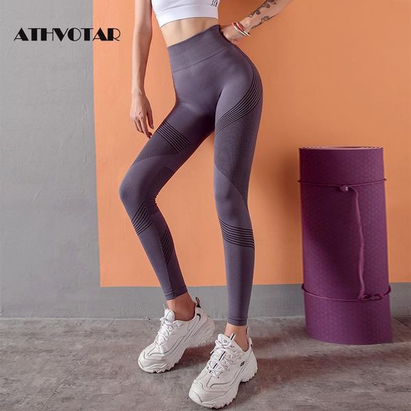 women's leggings athvotar sport women high waist fitness seamless gym for workout stretch compression leggins ants, Black