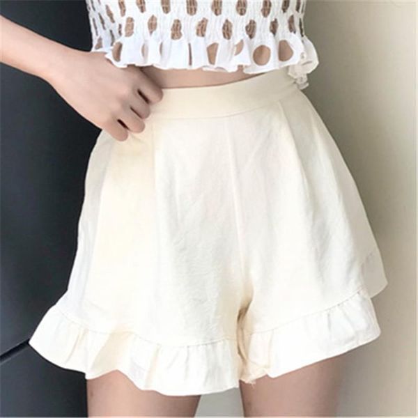 women's shorts ruffle summer ulzzang women casual wide leg simple personality harajuku vacation, White;black
women's shorts ruffle summer ulzzang women casual wide leg simple personality harajuku vacation, White;black