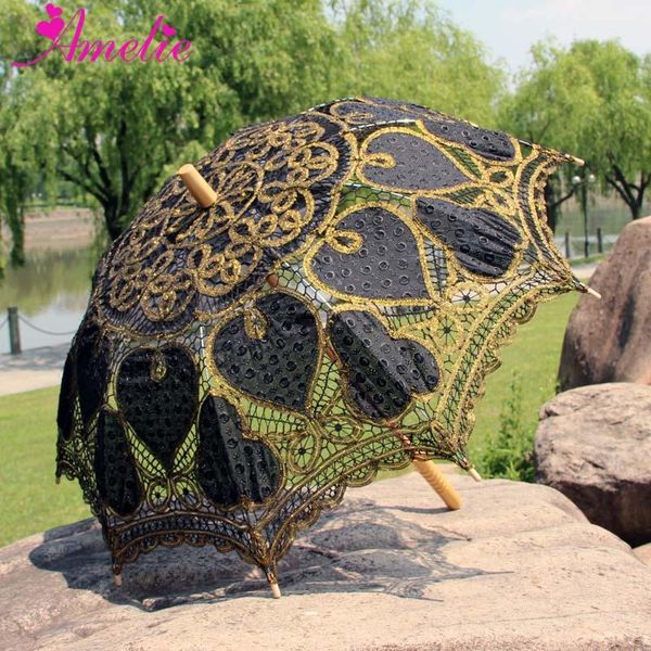 other accessories metallic thread gold or silver battenburg lace with black embrodiery heart fabric wedding parasol umbrella, White
other accessories metallic thread gold or silver battenburg lace with black embrodiery heart fabric wedding parasol umbrella, White