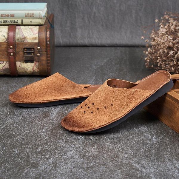 slippers vallu 2021 round head flat bottom pure leather baotou sandals outdoor leisure, Black
slippers vallu 2021 round head flat bottom pure leather baotou sandals outdoor leisure, Black