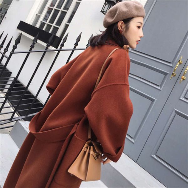 double-sided cashmere wool coat women's autumn and winter knee length lace up solid, Black;brown
double-sided cashmere wool coat women's autumn and winter knee length lace up solid, Black;brown