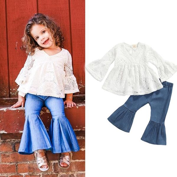 clothing sets focusnorm autumn infant kids girls clothes 2pcs lace floral long ruffles sleeve t shirts+denim flare pants 1-5y, White
clothing sets focusnorm autumn infant kids girls clothes 2pcs lace floral long ruffles sleeve t shirts+denim flare pants 1-5y, White