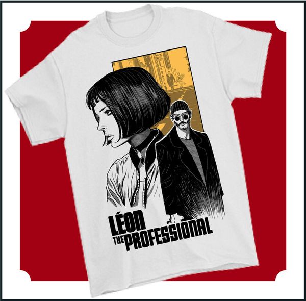 leon the professional t-shirt film poster dvd jean reno assasin uomo tee, White;black
leon the professional t-shirt film poster dvd jean reno assasin uomo tee, White;black