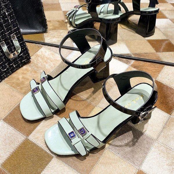 summer women's sandals outdoor fashion open toe chunky heeled rubber non-slip buckle rhinestones casual women shoes, Black
summer women's sandals outdoor fashion open toe chunky heeled rubber non-slip buckle rhinestones casual women shoes, Black