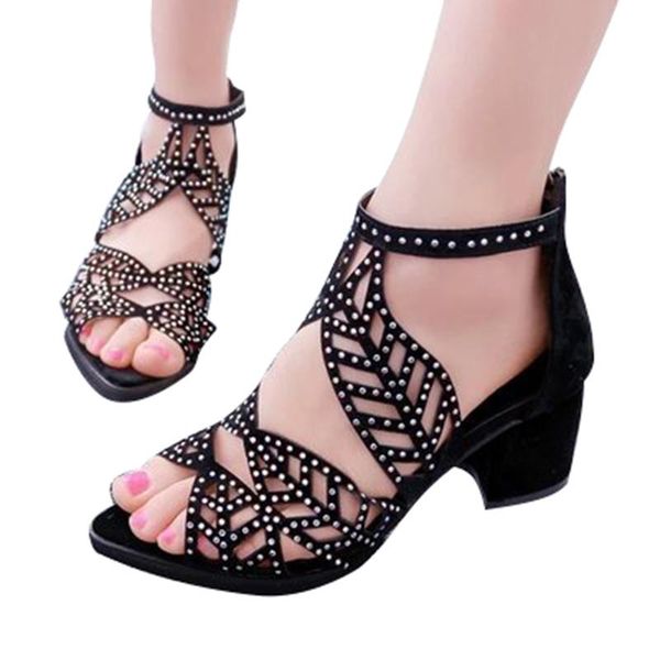 sandals female summer net yarn fish mouth wonmen shoes coarse high-heeled hollow fashion diamond nightclub sexy, Black
sandals female summer net yarn fish mouth wonmen shoes coarse high-heeled hollow fashion diamond nightclub sexy, Black