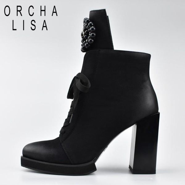 boots orcha lisa women's winter chunky thick high heels ankle booties platform lace up shoes party club block botas mujer, Black
boots orcha lisa women's winter chunky thick high heels ankle booties platform lace up shoes party club block botas mujer, Black