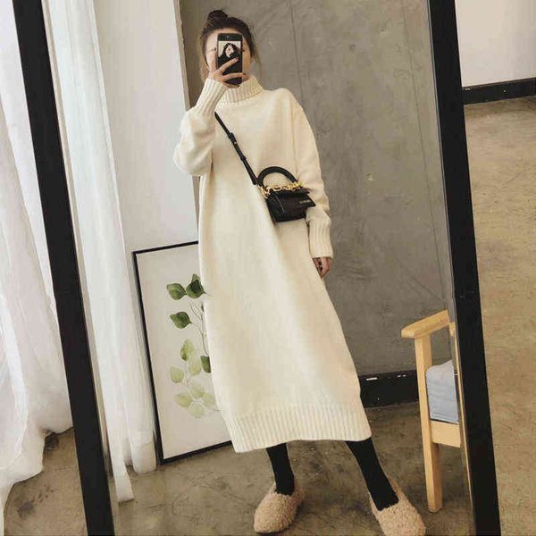 sweater dress women knitted turtleneck solid dress autumn winter warm knit female dress loose midi vestidos dresses big sizes g1223, Black;gray
sweater dress women knitted turtleneck solid dress autumn winter warm knit female dress loose midi vestidos dresses big sizes g1223, Black;gray