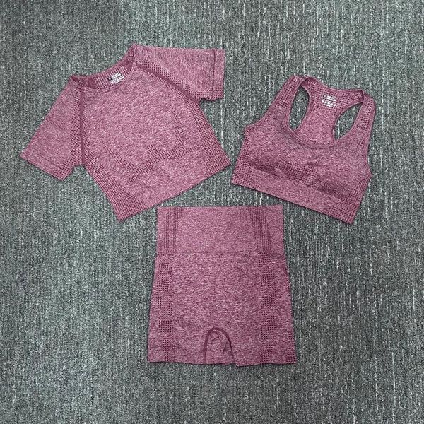 yoga outfit normov women sports set fitness 3 pcs running exercise three piece suit seamless bra short sleeve shorts summer workout
yoga outfit normov women sports set fitness 3 pcs running exercise three piece suit seamless bra short sleeve shorts summer workout