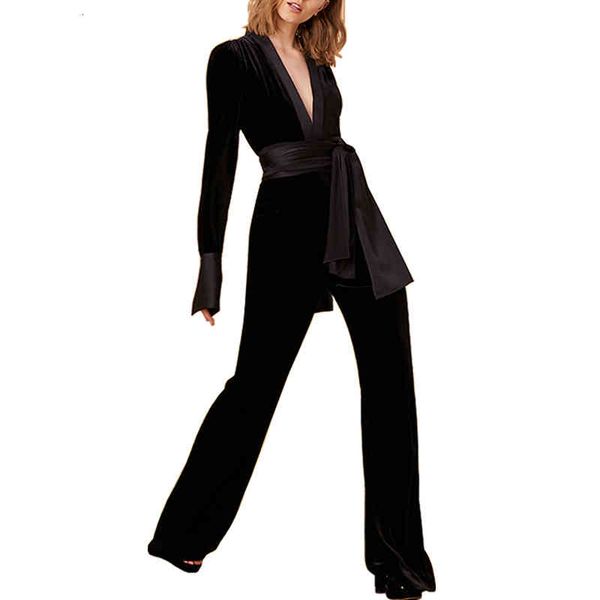 women's blouses & shirts velvet jumpsuit woman deep v neck split joint satin long sleeve black ladies elegant slim women chic runway cl, White
women's blouses & shirts velvet jumpsuit woman deep v neck split joint satin long sleeve black ladies elegant slim women chic runway cl, White