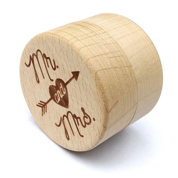 storage bottles & jars personalized rustic wedding wooden ring box jewelry trinket container holder custom mr and mrs rings bearer