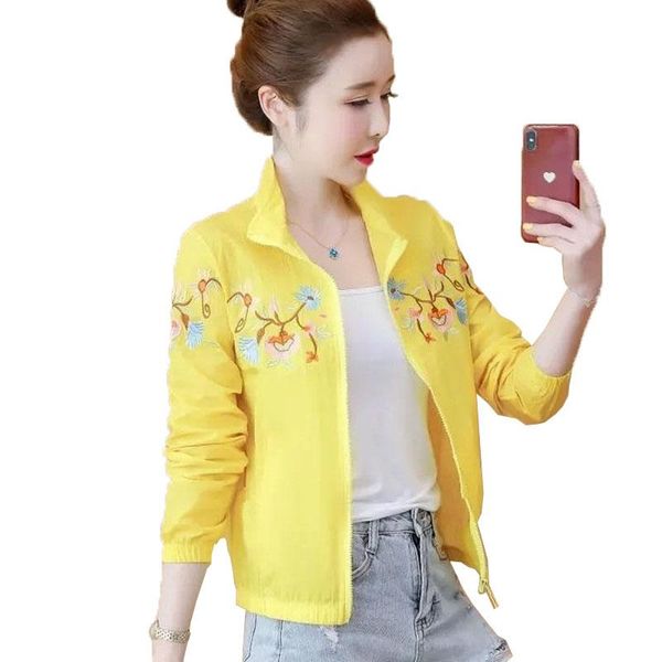 women's jackets women summer thin jacket 2021 ladies embroidery coats lady long sleeve stand-up collar sun protection clothing plus siz, Black;brown
women's jackets women summer thin jacket 2021 ladies embroidery coats lady long sleeve stand-up collar sun protection clothing plus siz, Black;brown