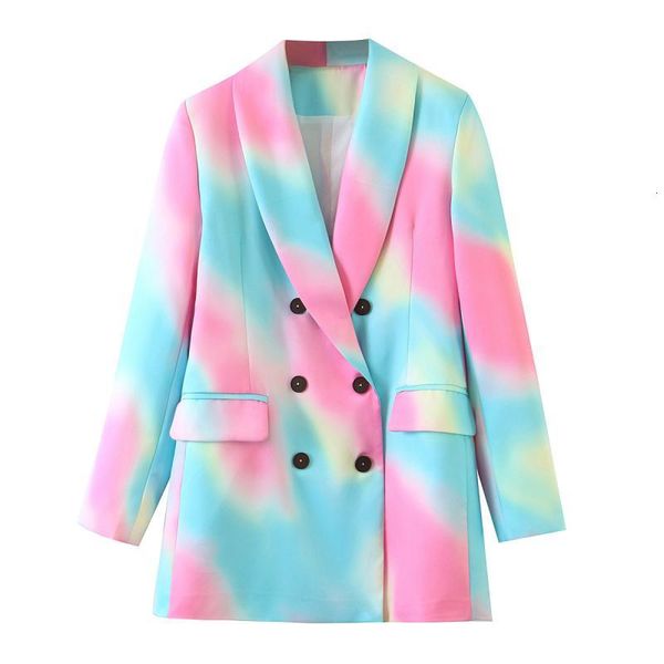 women's suits & blazers autumn and jackets fashion tie-dye suit jacket loose print double breasted casual blazer feminino g441 2gj, White;black
women's suits & blazers autumn and jackets fashion tie-dye suit jacket loose print double breasted casual blazer feminino g441 2gj, White;black