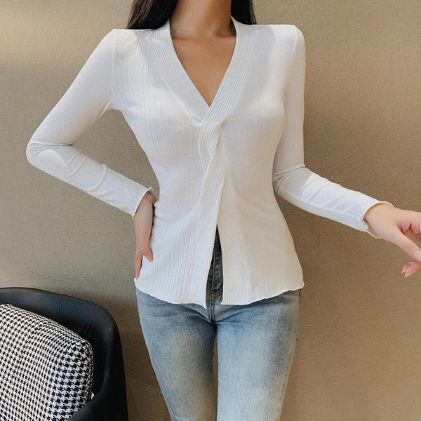 women's t-shirt 2021 autumn and winter solid color slim twisted long-sleeved sweaters european american, White
women's t-shirt 2021 autumn and winter solid color slim twisted long-sleeved sweaters european american, White